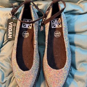 T.U.K Women's iridescent platform mary jane’s